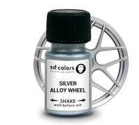 SD COLORS Peinture de retouche pour Roues en Alliage argenté, 15ML, réparation des Rayures avec Pinceau