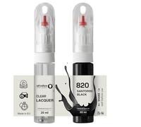 SD COLORS Santorini Black 820 Pinceau de retouche de peinture pratique pour réparer les rayures (peinture + vernis) 20 ML