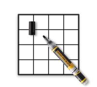 SD COLORS Stylo à joint noir pour une application facile et précise - Pour joints cimentés - Pour carrelage de douche et carrelage de sol - Pointe de 3 mm