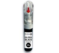 SD COLORS Stylo de retouche de peinture universel noir brillant 20 ml pour réparer les éclats de pierres, les rayures, les voitures, les motos, les vélos et les jantes en alliage