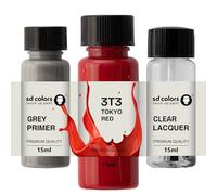 SD COLORS TOKYO ROUGE 3T3 Peinture de retouche 15 ML Réparation des rayures Code couleur 3T3 Rouge TOKYO (PEINT+PRIMER+LACQUE)