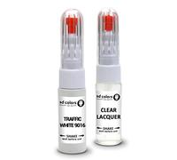 SD COLORS TRAFFIC White RAL 9016 Kit de retouche de peinture 20 ML avec pinceau à rayures Code couleur 9016 Blanc