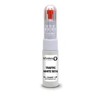 SD COLORS Trafic White RAL 9016 Kit de réparation de stylo de retouche 20 ML avec pinceau anti-rayures Code couleur 9016 Blanc
