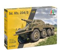 Italeri – Kit de modélisme 6756 1:35 Sd.Kfz. 234/3 SW – Réplique fidèle, non laqué