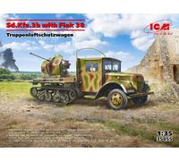 Sd.kfz.3b With Flak 38 Truppenluftschutzwagen 1:3 5 Plastique Model Kit Icm