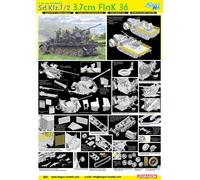 Sd.kfz.7/2 3.7cm Flak 36 Réservoir 1:3 5 Plastique Model Kit Dragon Models