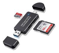 SD/Micro SD Card Reader,USB 3.0 and USB-C to SD/TF Memory Card Adapter,Support UHS-I SDHC/SDXC/MicroSD,Suitable