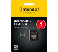 Intenso 3403450 mémoire flash 4 Go MicroSDHC Classe 4, Carte mémoire