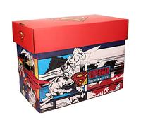 SD TOYS - Boîte de Rangement Superman, Boîte en Carton pour BD et Objets Préférés, Boîte avec Couvercle, Ultra-Résistante, 22 x 30 x 41 cm, Rouge