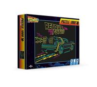 SD Toys - Puzzle Retour vers Le Futur - Delorean Neon Francais 1000pcs - 8435450252549