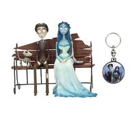 SD Toys - Set Figurines + Porte-clés en métal La Mariée Cadaver - Corpse Bride