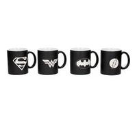 Set 4 Mugs Dc Universe Black & White Logo