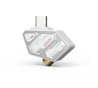 SD2 Amplificateur de Casque Portable Type-C vers Adaptateur 3,5 mm Dongle DAC Décodeur Audio Haute résolution avec Haute qualité Audio, Blanc