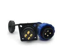 SD20 20mm 2/3/4/5/6/7/9 Pin 4P Square Flange Aviation Connector Electrical Circular Plug Socket Straight IP68 NWPNLXEA(2P)