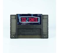 SD2SNES REV X. PCB Super Retro Cartouche de jeu 1200 en 1 pour console de jeu 16 bits avec carte mémoire 16 Go pour sauvegarder et télécharger (étui en plastique noir transparent)