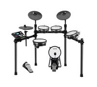 SD61-6 Batterie électrique professionnelle pour adultes, tous les coussinets de batterie en maille à double zone, cymbales avec étrangleur, plus de 440 sons en 50 kits, tour de pied, support pour