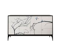 SDA287MZ Affichages Armoire de Rangement avec 2 Portes, Armoire d'appoint 55 Pouces, Buffet Autonome Pieds Noirs for Couloir, Salon Tous Les Jours