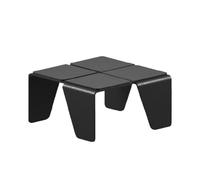 SDA287MZ Affichages Ensemble de Table Basse modulaire en Bois, Tables Salon emboîtables, décor géométrique(Noir)