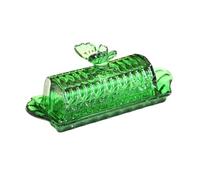SDA287MZ Beurriers Beurrier en Verre Papillon coloré Vintage, boîte de Rangement du Beurre, Snack, Fromage, Dessert avec Couvercle, bac à légumes Boite a Beurre(C)