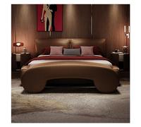 SDA287MZ Hall d'entrée Banc en Simili Cuir, bancs de Chambre à Coucher créatifs, Repose-Pieds, Banc for, d'intérieur for entrée, Salon Vestiaire(Bruin,180 * 50 * 40cm)