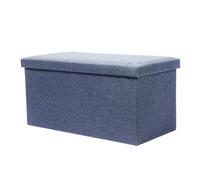 SDA287MZ Hall d'entrée Tabouret à Langer d'entrée rectangulaire de Rangement Domestique Peut s'asseoir Adulte Boîte Banc Repos Pliable Vestiaire(Dark Blue,Petit)