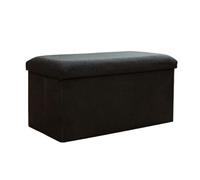 SDA287MZ Hall d'entrée Tabouret à Langer d'entrée rectangulaire de Rangement Domestique Peut s'asseoir Adulte Boîte Banc Repos Pliable Vestiaire(Noir,Grand)
