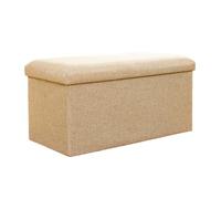 SDA287MZ Hall d'entrée Tabouret à Langer d'entrée rectangulaire de Rangement Domestique Peut s'asseoir Adulte Boîte Banc Repos Pliable Vestiaire(Beige,Grand)