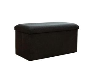 SDA287MZ Hall d'entrée Tabouret à Langer d'entrée rectangulaire de Rangement Domestique Peut s'asseoir Adulte Boîte Banc Repos Pliable Vestiaire(Noir,Moyen)