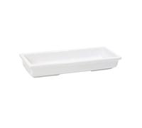 SDA287MZ Léger Plateau égouttoir rectangulaire en céramique for intérieur et extérieur, Soucoupe for compositions Florales de Bureau(Blanc)