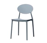 SDA287MZ Multi-Usage Chaise en Plastique avec Dossier adaptée à la Coiffeuse et Chambre Coucher(Grigio)