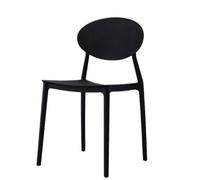 SDA287MZ Multi-Usage Chaise en Plastique avec Dossier adaptée à la Coiffeuse et Chambre Coucher(Noir)