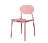 SDA287MZ Multi-Usage Chaise en Plastique avec Dossier adaptée à la Coiffeuse et Chambre Coucher(Pink)