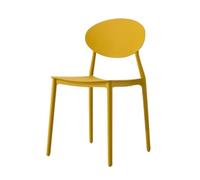 SDA287MZ Multi-Usage Chaise en Plastique avec Dossier adaptée à la Coiffeuse et Chambre Coucher(Yellow)