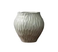 SDA287MZ Multifonction Petit Pot de Fleurs décoratif en céramique 20 cm for Plantes succulentes Bureau(Grigio)