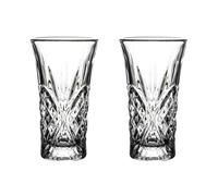 SDA287MZ Polyvalent Lot de 2 verres à shot fins et sculptés, transparents sans plomb base épaisse for cocktails, tequila, liqueurs, whisky, vodka autres spiritueux