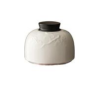 SDA287MZ Récipients À Thé Boîte à thé en céramique de pin gaufré, Pot de Stockage scellé, Pot Vide en Porcelaine Blanche Chinoise, Petit Pot Vide Boîte À Thé