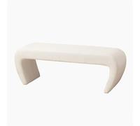 SDA287MZ Utilisations polyvalentes Tabouret d'entrée de Porte, Tabouret à Langer Simple, Banc Blanc Pur, Salon, ménage, au Sol, canapé en Laine d'agneau(60cm)