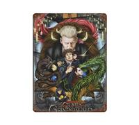 SDAEWUBB Affiche d'art de film Bêtes fantastiques - Décoration murale en métal - Décoration de bar moderne - 40 x 30 cm