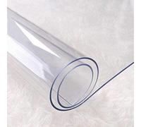 SDAFDPro Nappes Transparente, Nappe de Table Rectangulaires, Housse De Table étanche à l'eau, 1 mm 1.5 mm 2 mm 3 mm D'épaisseur de Nappe de Table pour Table Bureau Maison(Color:3mm,Size:60x220cm)