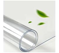 SDAFDPro Nappes Transparente, Nappe de Table Rectangulaires, Housse De Table étanche à l'eau, 1 mm 1.5 mm 2 mm 3 mm D'épaisseur de Nappe de Table pour Table Bureau Maison(Color:1.5mm,Size:90x180cm)