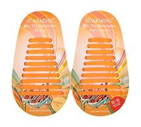 SDARMING No Tie Lacets de Chaussure pour Enfants et Adultes, Lacets Élastiques Sans Nœud en Silicone pour Chaussures de Sport, Lacets Sans Laçage Élastique Impérmeable, Orange, taille unique