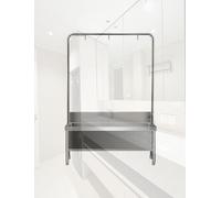 SdaryWare Bassin de Lavage en Acier Inoxydable 304, Bassin avec évacuation d'eau, lavabo sur Pied pour Usage Domestique et Commercial, évier pour buanderie, Station de la,High Rack-80x60cm