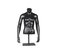 SdaryWare Buste de Mannequin Femme réglable, Buste de Mannequin Femme en PRFV avec Base réglable, Mannequin de Couture pour boutiques de vêtements, Noir