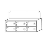 SdaryWare Casier de rangement mural en acrylique pour téléphone portable avec serrure Blanc 63,5 cm Organisez vos appareils en toute sécurité avec style (Blanc-6)