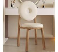SdaryWare Chaise de Coiffeuse avec Dossier, Chaise de Coiffeuse sans accoudoirs, Tabouret de Coiffeuse avec Pieds en métal, Chaise de Coiffeuse multifonctionnelle pour Chambre/sall,White-Yellow Legs