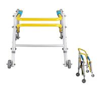 SdaryWare Déambulateur pliable à quatre roues pour enfants - Déambulateur d'entraînement pour handicap et fracture - Chariot d'exercice de rééducation (couleur unique - 70-79 cm)