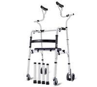 SdaryWare Déambulateur pliable avec support d'accoudoirs, hauteur et largeur réglables avec siège rembourré, pour personnes âgées, personnes handicapées, c'est si genre de vous attentionné (B)