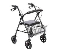 SdaryWare Déambulateur pliable, cadre de marche standard, déambulateur de transport pliable avec siège et 4 roues pour personnes âgées et personnes âgées - Mobility Portable Walking Ai