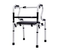 SdaryWare Déambulateur roulant pliable pour adulte - Léger et portable - Aide à la mobilité pour personnes âgées handicapées - Hauteur réglable avec douche avec 2 roues - Décoration attentionnée