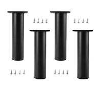 SdaryWare Lot de 4 pieds de meubles en métal modernes à faire soi-même, pieds d'armoire, de canapé, de bureau, de cuisine et de salle de bain (noir, 10 cm)